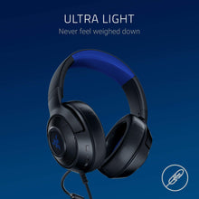Load image into Gallery viewer, Kraken X Ultralight Gaming Headset: 7.1 Surround Sound - Lightweight Aluminum Frame - Bendable Cardioid Microphone - for PC, PS4, PS5, Switch, Xbox One, Xbox Series X|S, Mobile - Black/Blue
