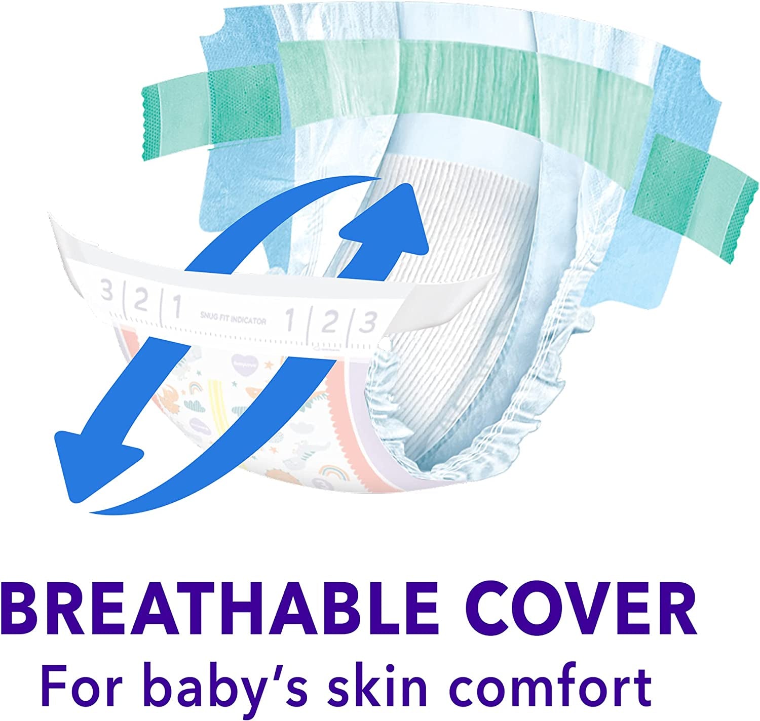 Babylove 216 Piece (3 Pack X 72) 1 Month Supply Premium Cosifit Nappies Size 3 Crawler 6-11Kg