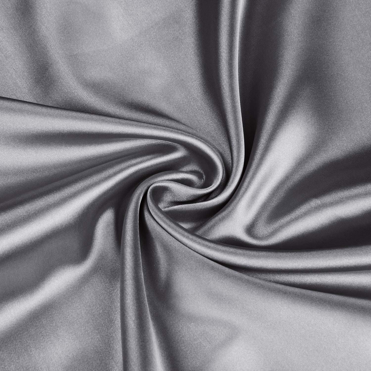 Mulberry Satin Silk Pillowcase for Hair and Skin - Soft Breathable Smooth Both Sided Silk Pillow Cover Pair - Standard Size 50X75Cm, Gray