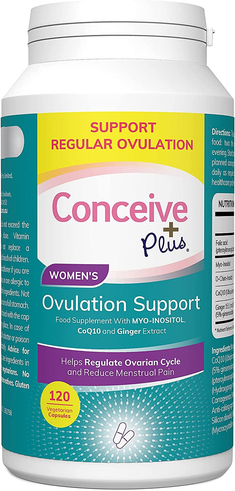 Myo-Inositol & D-Chiro Inositol | 30-Day Supply | Optimal 40:1 Ratio | Folic Acid | PCOS | Healthy Hormone Balance & Ovarian Support for Women Supplement (120 Capsules)