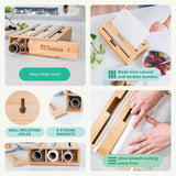 3 in 1 Cling Wrap Organiser (Aussie Sizes) for Kitchen Storage & Organisation, Cling Wrap Dispenser with Cutter for Drawer, Pantry Organiser Fits Aluminium Foil, Baking Paper, Plastic Wrap 33Cm Roll
