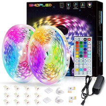 Load image into Gallery viewer, LED Strip Lights 10M for Bedroom, RGB LED Lights Color Changing Rope Lights with IR Remote Control, LED Strip Kit Gaming Lights for Desk, Home Decoration
