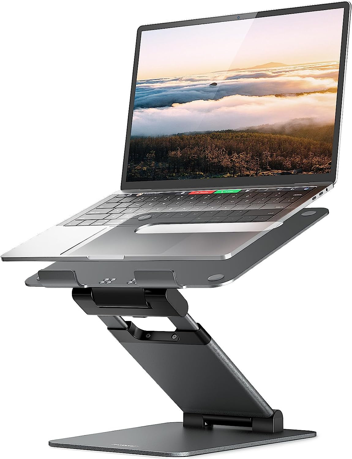 Laptop Stand, Ergonomic Sit to Stand Laptop Holder Convertor, Adjustable Height from 2.1" to 21", Supports up to 22Lbs, Compatible with Macbook, All Laptops Tablets 10-17" - Space Grey