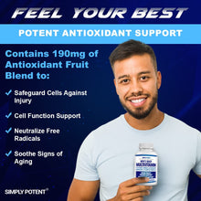 Load image into Gallery viewer, Daily Multivitamin for Men, 35 Vitamin, Mineral &amp; Antioxidant Blend Supplement with Vitamins C, B-Complex &amp; Saw Palmetto for Immune System, Energy, Focus &amp; Prostate Health, Capsules 60
