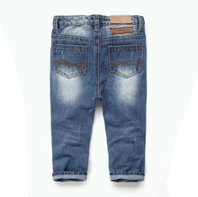 Load image into Gallery viewer, Baby Girl Boy Jeans,Little Kid Elastic Band inside Ripped Denim Pants…
