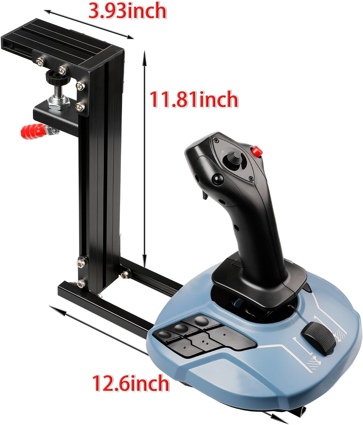 the Desk Mount for the Flight Sim Game Joystick, Throttle and Hotas Systems. Fit Almost All of the Flight Sim Game Joystick Controllers (Game Devices Not Included) - Black
