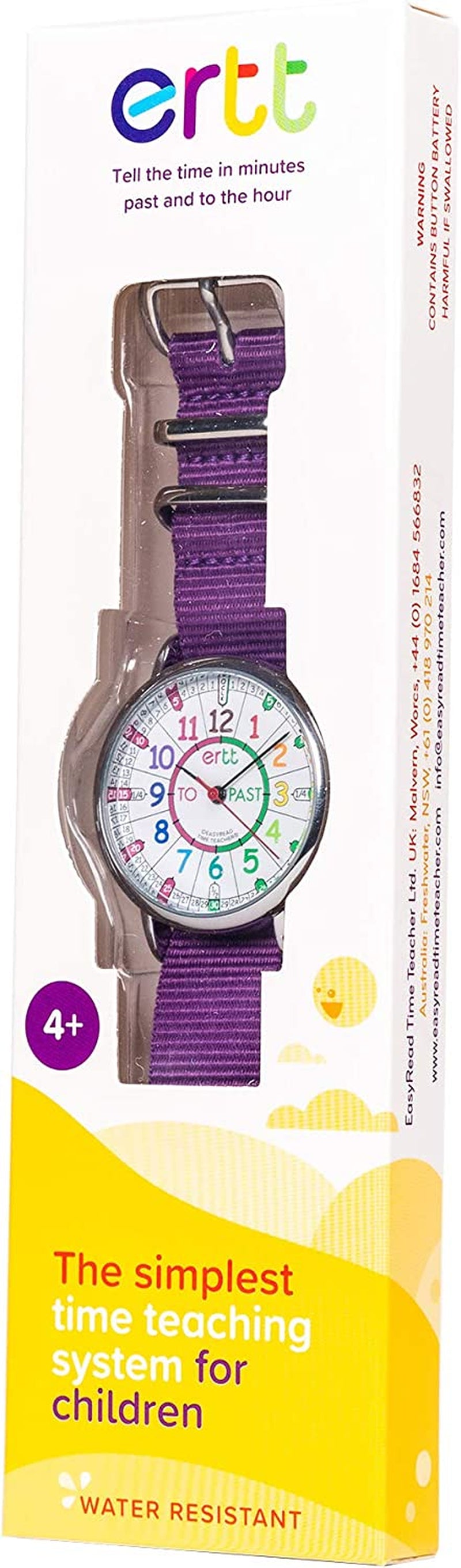 Learn the Time Past/To Children'S Watch Purple #ERW-COL-PT