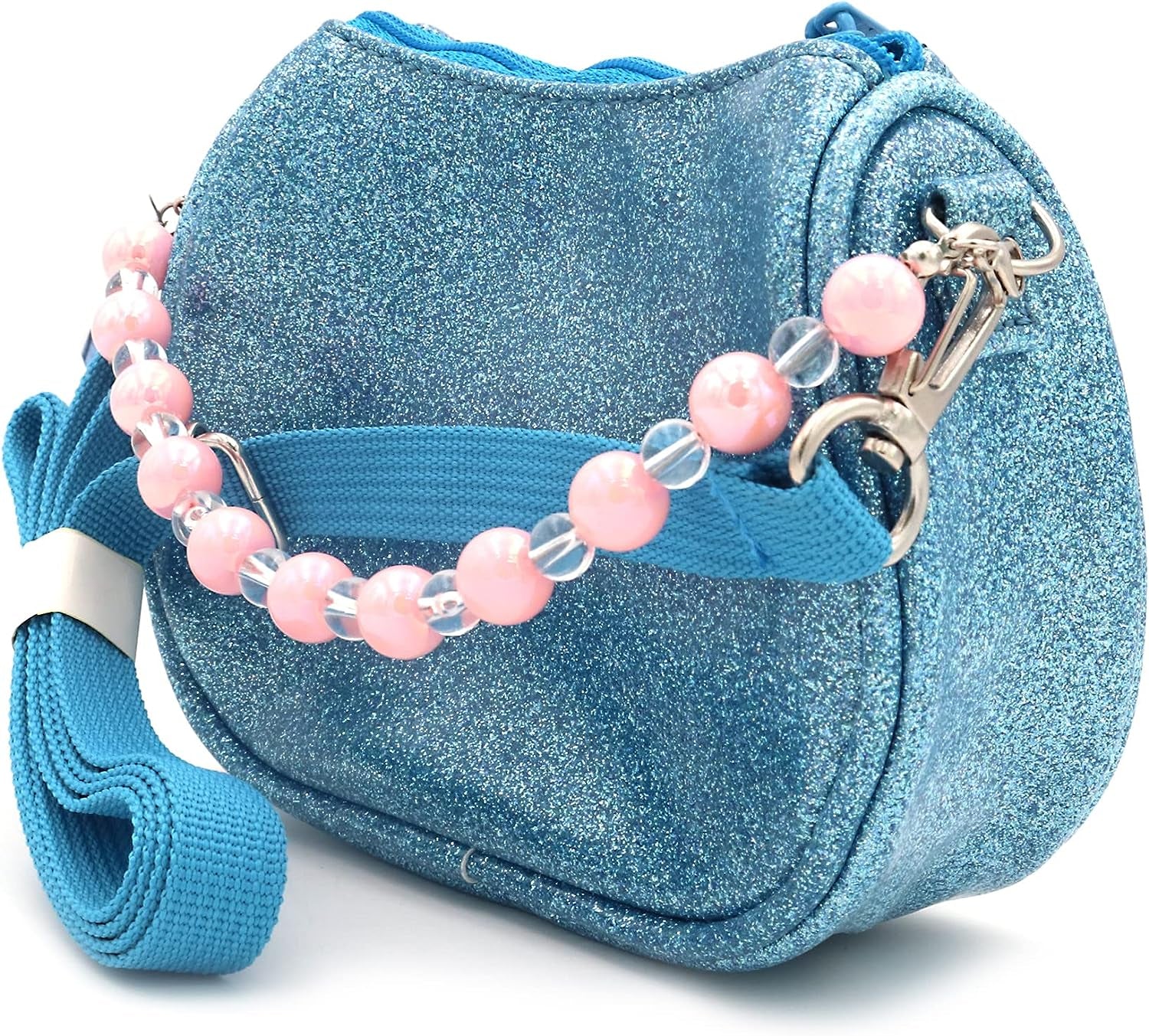 Frozen II Elsa Small Cute Arendelle Handbag - Travel Anime Purse Tote Bag for Little Girls with Multi-Storage and Detachable Shoulder Strap, Sky Blue, Small