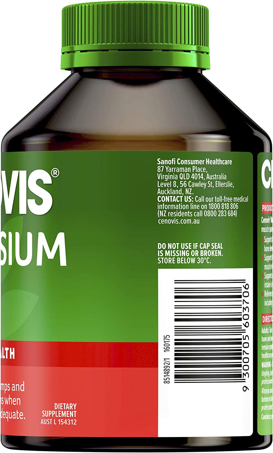 Magnesium Tablets Muscle Health Supplement - Relieves Muscle Cramps and Mild Muscle Spasms When Dietary Intake Is Inadequate, 200 Pack