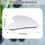 Stainless Steel Gua Sha Facial Tools Guasha Tool for Face Metal Gua Sha Tighten Skin Heart Massage Guasha Beauty Tool for Body Eyes Neck Massager with Travel Pouch (Silver, Heart Style)