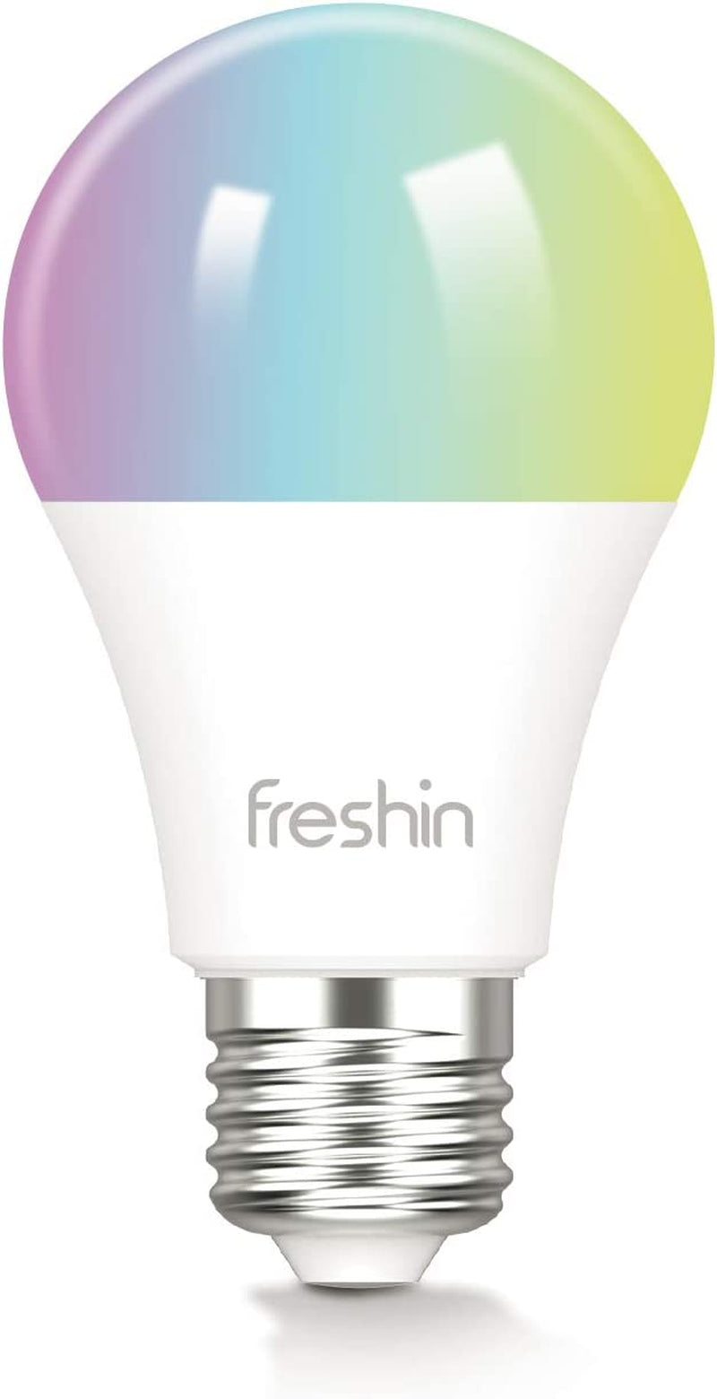 Smart Light Bulbs  E27 A60 9W RGBCW Wifi Light Bulb, Dimmable Led Light, 2.4Ghz Only, Compatible with Alexa ,Google Home No Hub Required (1 Pack)