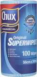 Original Superwipes Blue Perforated Roll (Pack of 100)