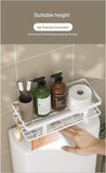 Over the Toilet Storage,1-Tier Bathroom Organizer Shelves, Multifunctional Toilet Rack,No Drilling Space Saver with Wall Mounting Design (White, 1 Tier)