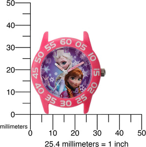 Frozen Kids' Plastic Time Teacher Analog Quartz Nylon Strap Watch