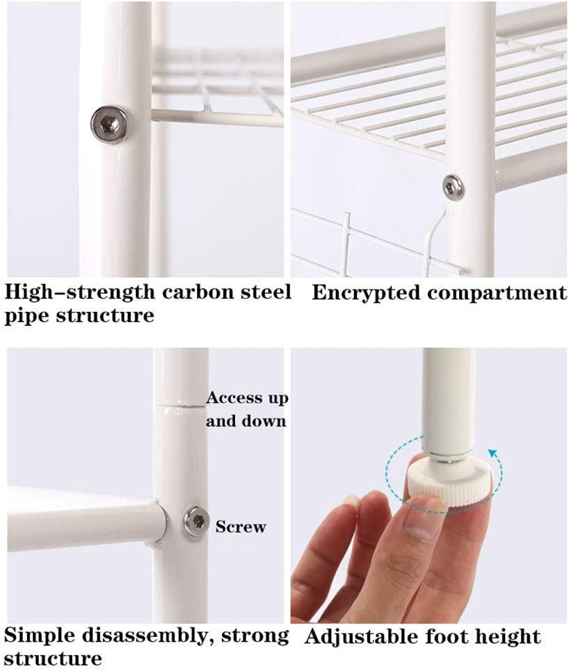 3 Shelf Bathroom Space Saver, over the Toilet Rack, Bathroom Corner Stand Storage Organizer Accessories,The Washing Machine,Bathroom Tower Shelf