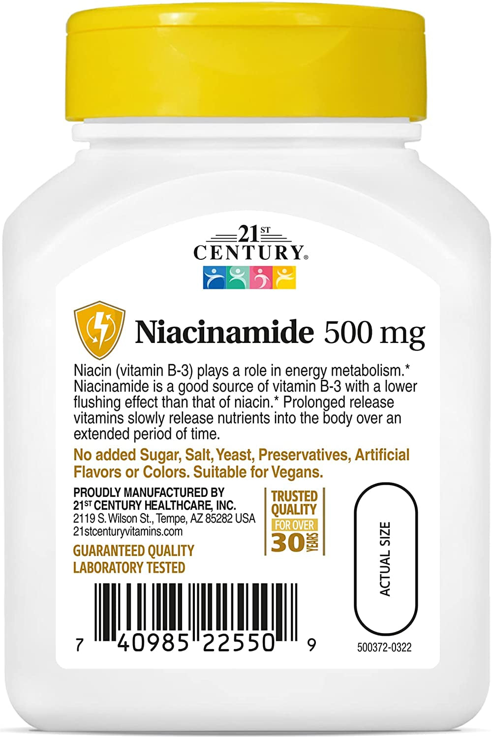 Niacinamide 500 Mg Prolonged Release Tablets, 110 Count