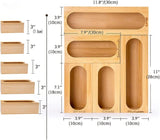 Food Storage Bag Organiser, 5Pack Bamboo Plastic Zip Lock Bags Dispenser Holder for Kitchen Drawer Pantry, Compatible with Gallon, Quart, Sandwich, Snack, Candy Variety Size Bag