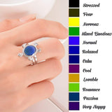 3PCS Mood Ring for Girls Adjusable Size Color Changing Ring Set for Women Girl