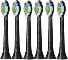 Load image into Gallery viewer, Sonicare Superior Cleaning W Optimal White Electric Toothbrush Heads 6PCS - Black
