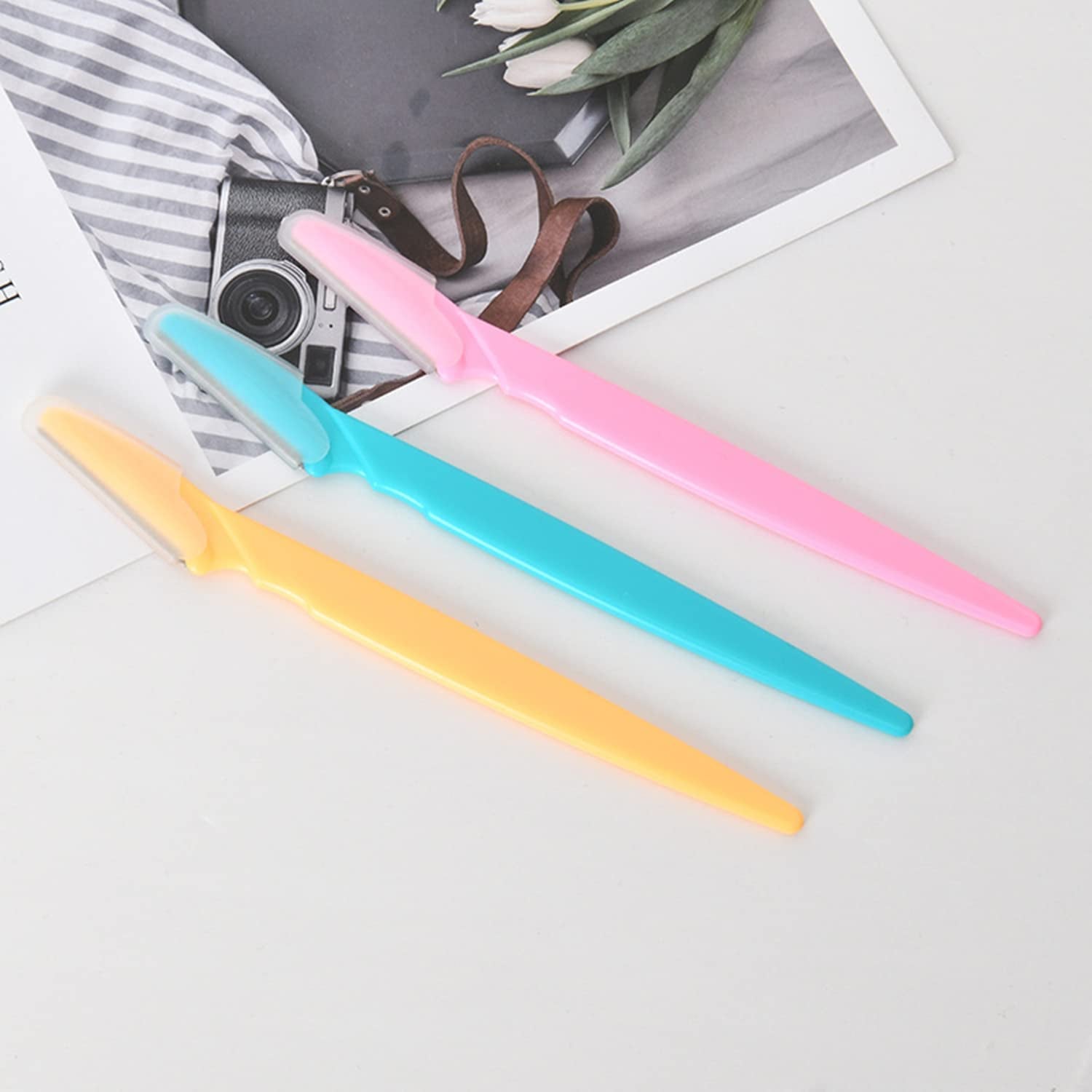 Eyebrow Razors Shaper 18Pcs Facial Hair Remover Face Shaver Trimmer Safety Facial Exfoliating Tool for Women and Men