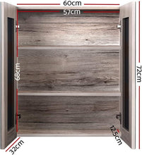 Load image into Gallery viewer, Bathroom Mirror Cabinet Vanity Medicine Shave Wooden Natural 600Mm X720Mm

