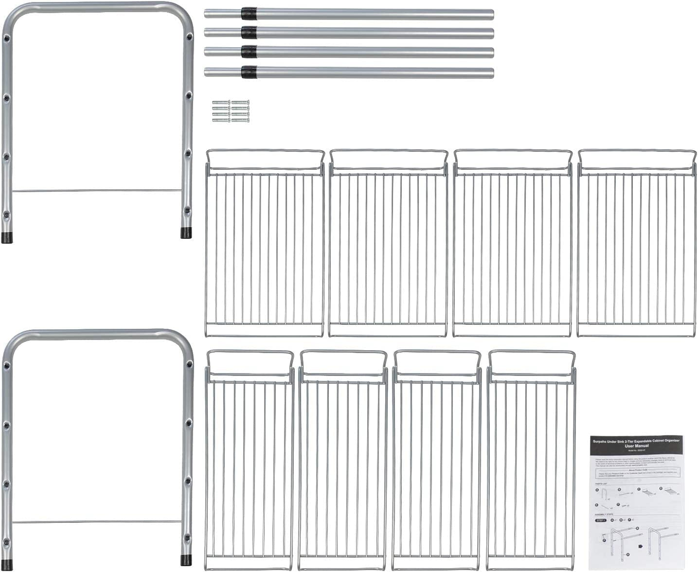 under Sink 2-Tier Expandable Cabinet Organiser Storage Shelf