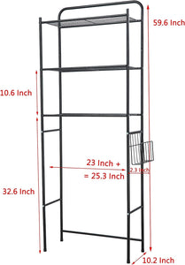 Oikos 3 Shelf Bathroom Space Saver over the Toilet Organizer over the Toilet Shelf over the Toilet Storage Cabinet over the Toilet Storage Bathroom over the Toilet Organizer (Matt Black)