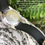 21Mm 22Mm Rubber Nylon Watch Band 19Mm 20Mm for Omega Strap Planet Ocean Seamaster 300 Rubber Bracelet (Color : Black Nylon Orange, Size : 20Mm)