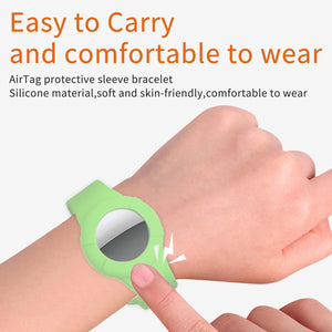 Airtag Wristband Kids,Airtag Bracelet for Kids Toddler Baby Children Elders,Silicone Watch Band for Airtag 2021.
