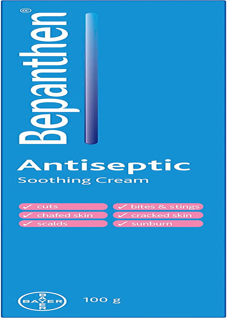Antiseptic Soothing Cream for Cuts, Bites & Stings, Chafed Skin, Cracked Skin, Scalds and Sunburn, 100 G
