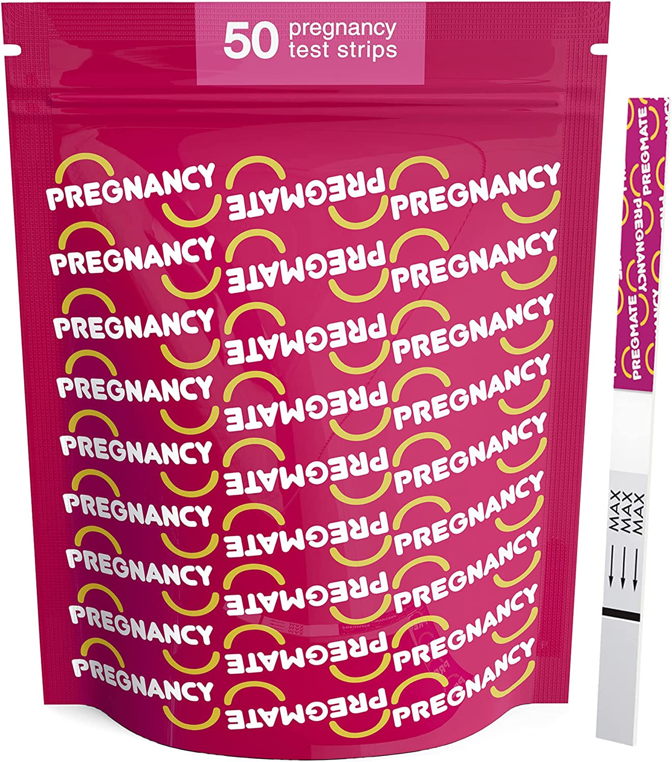 50 Pregnancy HCG Test Strips One Step Urine Test Strip Combo Predictor Kit Pack (50 HCG)
