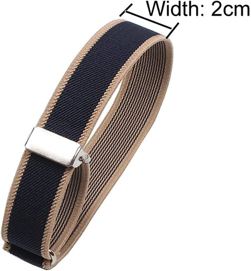 6 Pieces (3 Pairs) Unisex Elastic Adjustable Armbands Anti-Slip Shirt Sleeve Holders Adjustable Arm Shirt Garters Hold up Sleeve Garters Elastic Armbands, Black, Wine-Red, Blue with Beige Edge