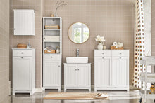 Load image into Gallery viewer, BZR33-W, 2 Drawers 2 Doors Laundry Cabinet Laundry Chest with 2 Removable Laundry Baskets, Bathroom Cabinet

