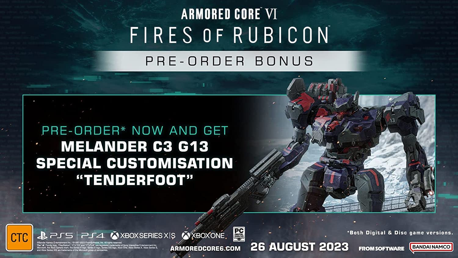 Armored Core VI Fires of Rubicon Day 1 Edition - Playstation 5