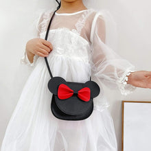 Load image into Gallery viewer, 2 Pieces Little Girls Crossbody Purses Toddler Mini Cute Princess Handbags Shoulder Messenger Bag for Kids, B Bow Black/Pink, Small, Travel Wallet
