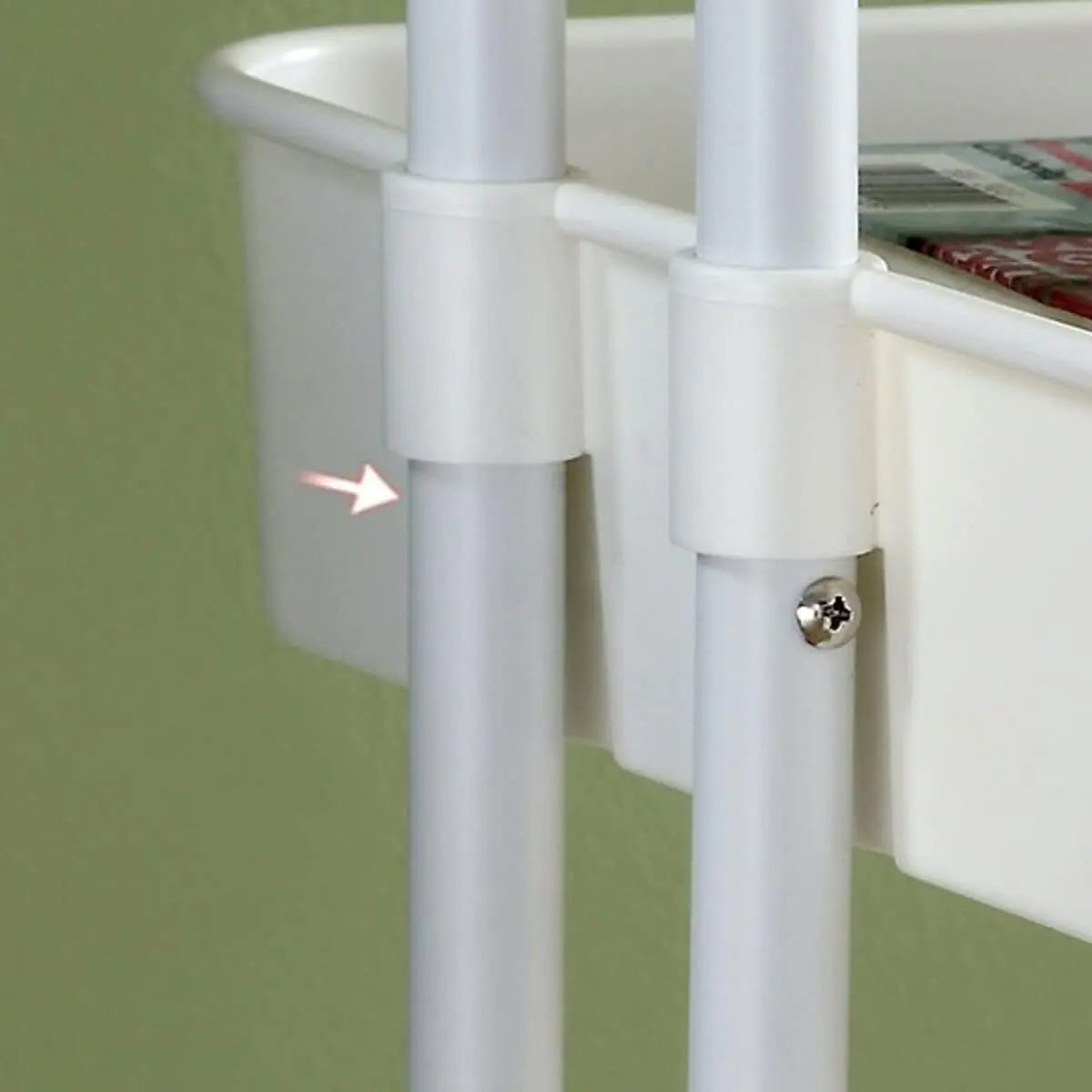 4 Tier Organizer Kitchen Moving Island with Wheels,Spice Rack Organizer with Handle Trolley,Pantry Organizer Shelf Storage Rack,Bathroom Laundry Trolley - White