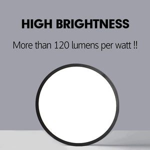 Flush Mount LED Ceiling Light Fixture, Black Thin LED Ceiling Lamp,Surface Mount for Kitchen Bedroom Utility Laundry Closet Room，Natural Light 4500K (50CM 48W)