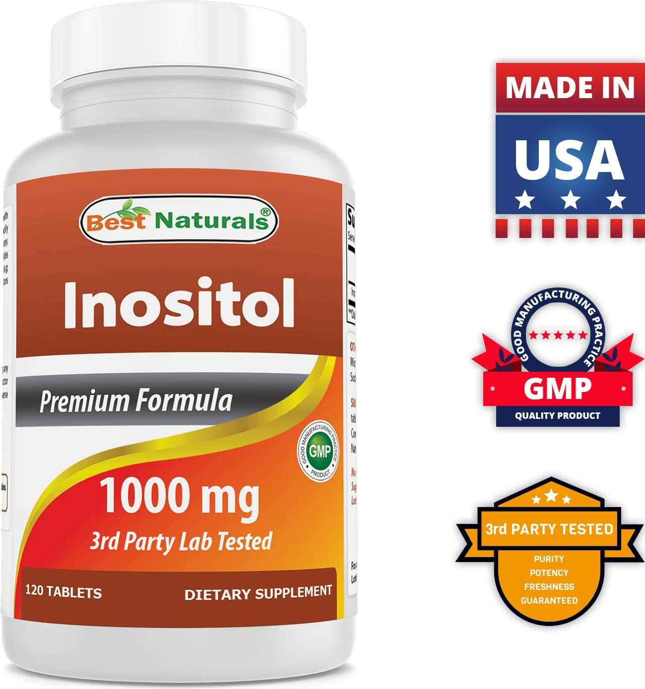 Inositol 1000Mg 120 Tablets - Also Called Vitamin B8