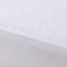 Load image into Gallery viewer, Luxurious Cotton Terry Towelling Waterproof Mattress Protector Moisture Absorbent Breathable Soft Polypropylene Layer Rustle Free Purafresh Treated Fibres - Single Bed (91Cmx190Cm)
