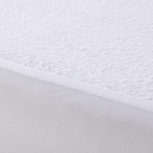 Luxurious Cotton Terry Towelling Waterproof Mattress Protector Moisture Absorbent Breathable Soft Polypropylene Layer Rustle Free Purafresh Treated Fibres - Single Bed (91Cmx190Cm)