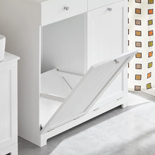 Load image into Gallery viewer, BZR33-W, 2 Drawers 2 Doors Laundry Cabinet Laundry Chest with 2 Removable Laundry Baskets, Bathroom Cabinet
