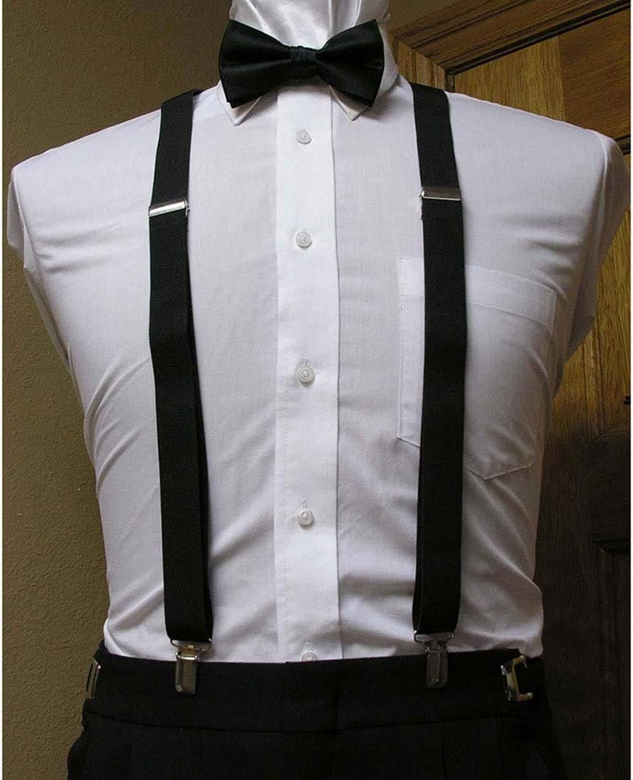 35Mm X-Shape Unisex Extra Wide Adjustable Elastic Mens Suspenders Clip on Braces Trouser Ac4615
