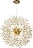 Modern Chandelier, Adjustable Luxury Dandelion Crystal Chandelier, Crystal Chandelier for Bedroom/Living Room/Kitchen/Dining Room (9 Lights, Diameter 50Cm)