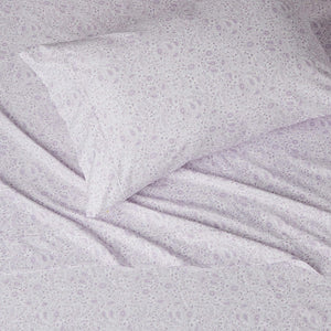 Lightweight Super Soft Easy Care Microfiber Bed Sheet Set with 14" Deep Pockets - Twin, Lavender Paisley