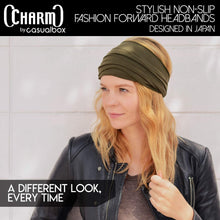Load image into Gallery viewer, Mens Bandana Head Wrap - Womens Elastic Headband Japanese Long Hair Dreads Black

