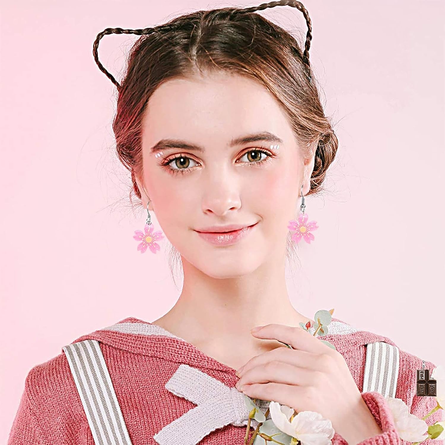 30 Pairs Weird Fun Cute Earrings for Women Kawaii Earrings Including Flamingo Rainbow Duck Gummy Bear Water Bottle Pizza Fries Mushroom Conch Drop Dangle Earring Set for Girls