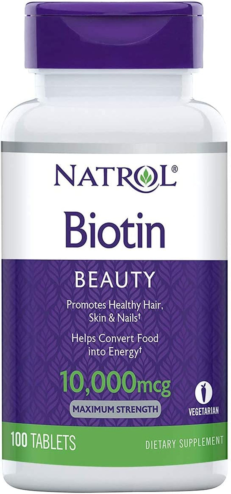 Biotin Maximum Strength Tablets, 10,000Mcg , 100 Count
