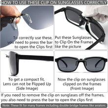 Load image into Gallery viewer, Polarized Clip on Sunglasses over Prescription Glasses Men Women Compact Fit Non-Flip Up
