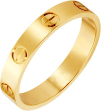 Load image into Gallery viewer, Love Rings for Women Band Rings Gold 18K Titanium Steel Wedding Ring Jewelry Anniversary Birthday Gifts for Women Men Girls Boys
