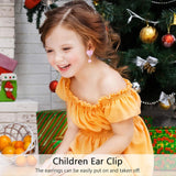 Clip on Earrings Princess Play Jewelry Earrings Set Resin Acrylic Clipon Earring Cartoon Dangle Eardrop for Little Girls Birthday Gift